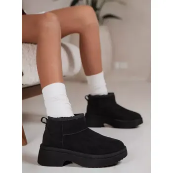 Dámská zimní obuv Dámské boty DSTREET ZY1284 ČERNÁ 38