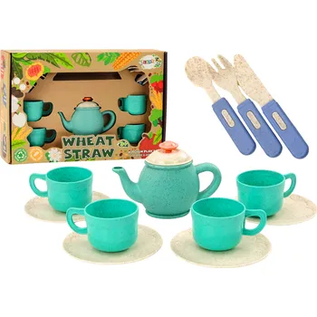 Sada nádobí LEAN Toys Sada Dětských Nádobí Šálky Talířky Příbory Konvička 22 ks