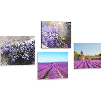 Obraz Dovido Set obrazů krásná levandule