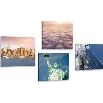 Obraz Dovido Set obrazů New York v jedinečných barvách