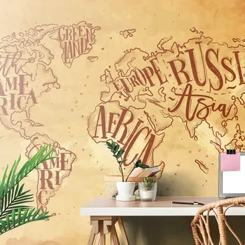Tapeta Dovido Samolepící tapeta moderní mapa světa na vintage podkladu