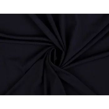 Úplet žebrovaný PES METRÁŽ - 6 (190 g/m²) modrá tmavá