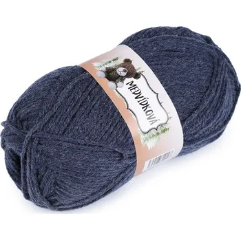 Příze Pletací příze medvídková 100 g - 14 (68158) modrá delta
