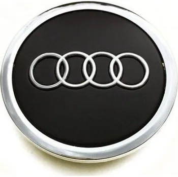 Poklice na kolo Krytky kol, pokličky na kola AUDI 69mm černá lesklá 4B0601170A