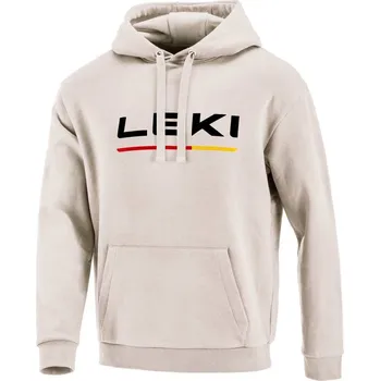 Pánská mikina mikina s kapucí LEKI Logo Hoodie beige - XL