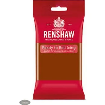 Renshaw Tmavě hnědý rolovaný fondan Dark Brown - 250 g