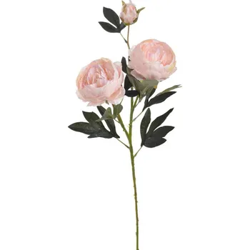 umělá květina Pivoňka velká 72 cm - světlá růžová
