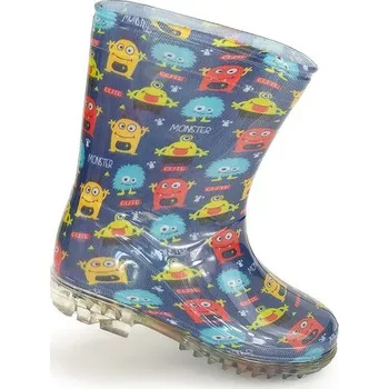 Chlapecké holínky chlapecké holínky PVC - potisk monsters, Pidilidi, PL0040-04, modrá - 25
