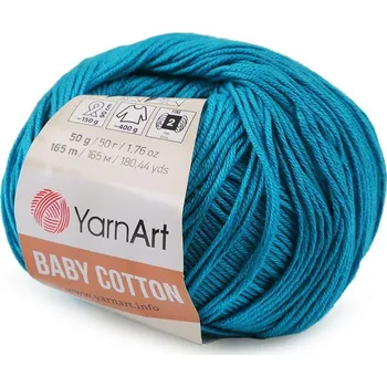 Příze Baby Cotton 50 g Pletací příze - 15 (458) modrá azuro