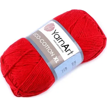 Příze Pletací příze Eco - cotton XL 200 g - 14 (769) červená