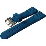 Silikonový řemínek Vostok Europe pro Nuclear Submarine VK61-571A610 - modrý/lesklá spona + 5 let záruka a dárek ZDARMA