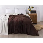 XPOSE® Mikroplyšová deka Exclusive s beránkem - tmavě hnědá 200x230 cm, Mikroplyš s beránkem + Prodloužená možnost vrácení zboží do 50 dnů
