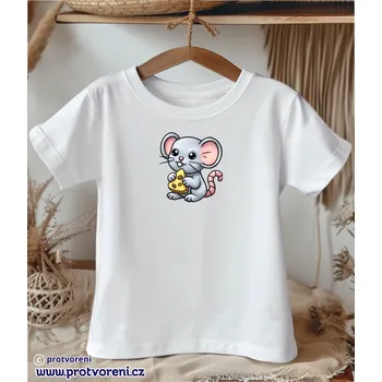 Chlapecké tričko Trička s potiskem Tričko s potiskem, dětské, MYŠKA se sýrem, 1 ks zvolte VELIKOST trička ZDE:: 9/10 let Beagle