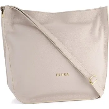 Kabelka Elega Elega kožená kabelka gondola smetanová