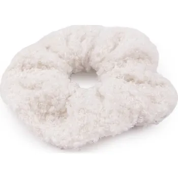 Gumička do vlasů Teddy - 1 krémová nejsvět.