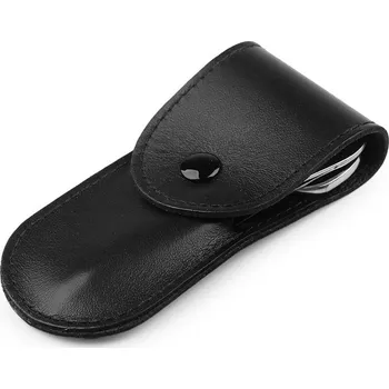 Cestovní manikúra v koženém pouzdře - 3 černá