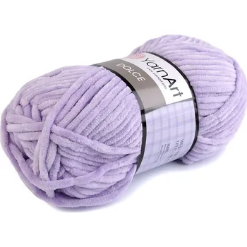 Příze Pletací žinylková příze 100 g Dolce - 15 (744/501) fialová nejsvětlejší