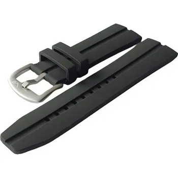Řemínek na hodinky Silikonový řemínek Vostok Europe pro Expedition North Pole-1 - černý/matná spona + 5 let záruka a dárek ZDARMA