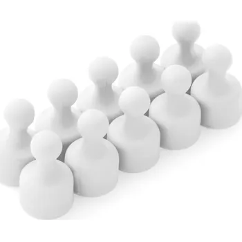 Dekorativní magnet Magnetické figurky M9, sada 10 kusů bílá