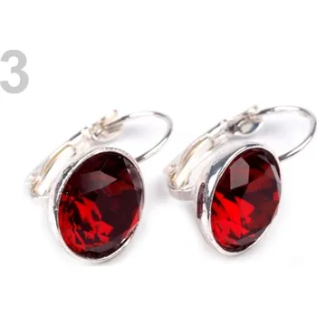 Náušnice Náušnice se skleněným kamínkem ALENA - 3 siam