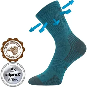 Dětské termoprádlo VoXX Dětské ponožky OPTIMALIK - modro-zelená - 35-38