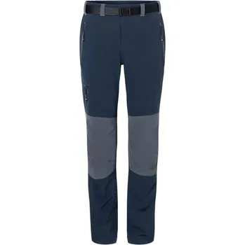 Pánské kalhoty James & Nicholson (Daiber) Pánské trekingové kalhoty JN1206 - Tmavě modrá / tmavě šedá | M