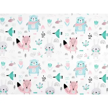 METRÁŽ Bavlněná látka s dětskými motivy - 6 (333) mint zvířátka