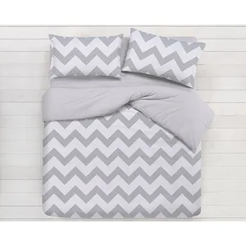 Povlečení Gipetex Natural Dream Italské povlečení 100% bavlna Chevronne šedá - 220x200 / 2x70x90 cm
