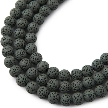 Korálek Korálky z minerálu Šedá láva 6 mm