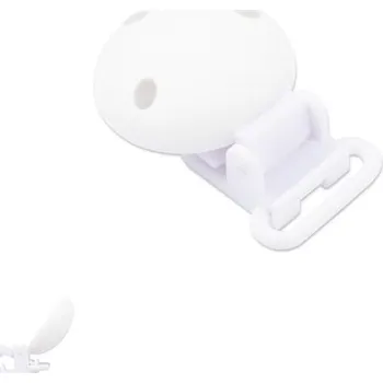 Silikonový klip na dudlík 33,5 mm s plastovou sponou Snow White