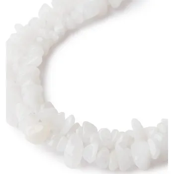 Náhrdelník Zlomky z minerálu Bílý nefrit 80cm
