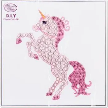 kreativní sada Diamantové malování samolepka jednorožec