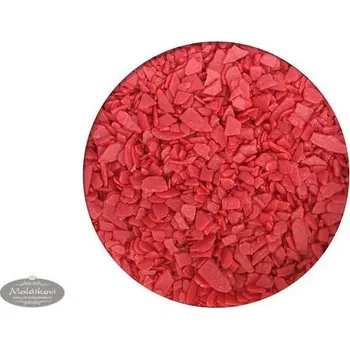 Jedlá dekorace na dort Cukrářské zdobení Šupiny z polevy červené 1 kg