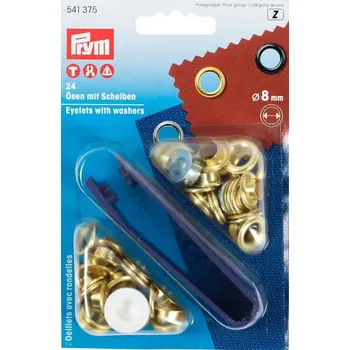 Průchodky 8 mm s podložkou - mosaz