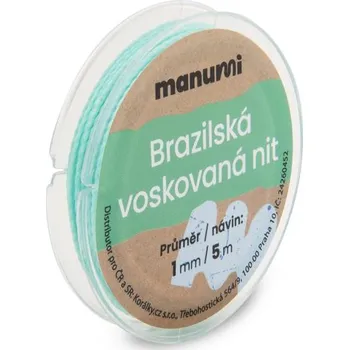 Nit Manumi Brazilská voskovaná nit 1 mm/5m tyrkysová