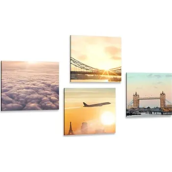 Obraz Dovido Set obrazů Londýn s východem slunce