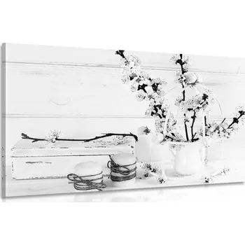 Obraz Dovido Obraz rustikální zátiší v černobílém provedení