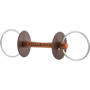 Udidlo pro koně TEST Stihlo nelomené Beris Leather Bar Ring 7,5cm Soft
