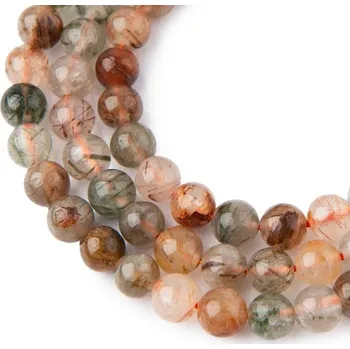 Dětské navlékací korálky Korálky z minerálu Duhový rutilový křemen A 8 mm