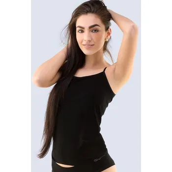 Dámská košilka prodloužená bezešvá Bamboo PureLine 08016P - černá - L/XL