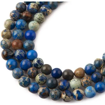 Přívěsek Korálky z minerálu Jaspis imperial modrý 6 mm