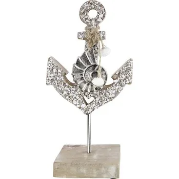 Kotva na klínku s kamínky a lasturou - 10x21,5x42cm