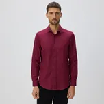 Reserved - Košile slim fit z egyptské bavlny - hnědá - TH539-83X - TH539-83X-XS