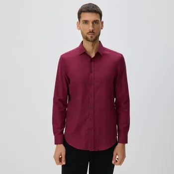 Pánská košile Reserved - Košile slim fit z&nbsp;egyptské bavlny - hnědá - TH539-83X - TH539-83X-XXL