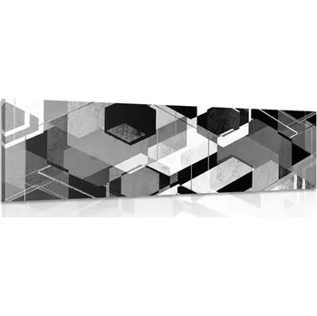 Obraz Dovido Obraz abstraktní geometrie v černobílém provedení