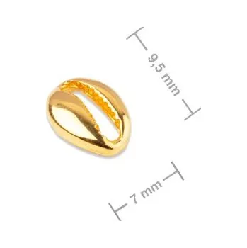 Dveřní kování Manumi spojovací díl mušle 9,5x7 mm pozlacený