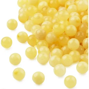 Korálek Jantarový korálek kulatý 6 mm máslový