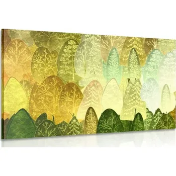 Obraz Dovido Obraz zelené asymetrické stromy