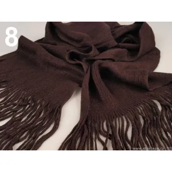 Šála Šála 27x170cm pletená - 8 hnědá