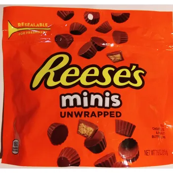 Reese’s 215 g mini košíčky s mléčnou polevou plněné arašídovým máslem (Mini košíčky plněné burákovým máslem)